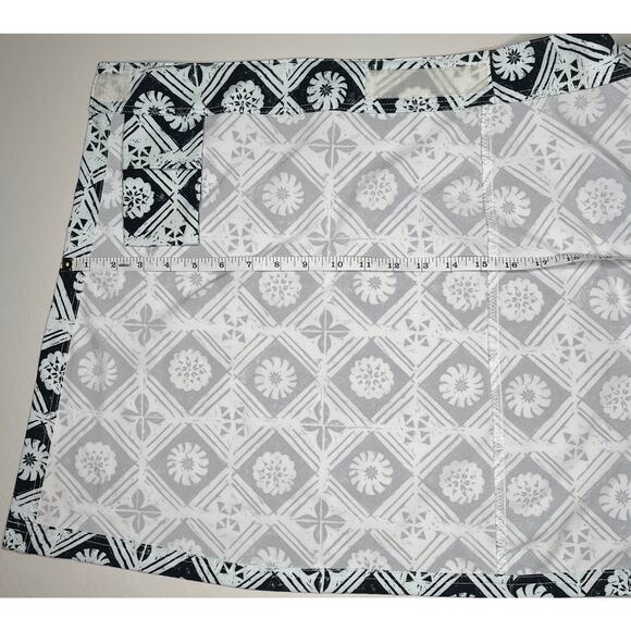 Ripskirt Hawaii Fijian Tapa white and black wrap skirt adjustable pocket S - Picture 9 of 13